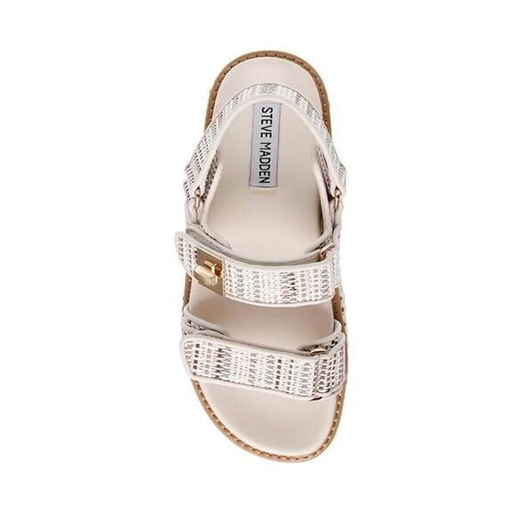 Steve Madden Women's Bigmona Platform Footbed Sandals In Beige Multi Size 9.5 - Picture 2 of 6